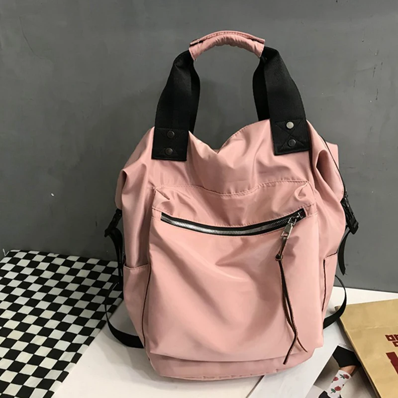 

Водонепроницаемый нейлоновый рюкзак для женщин, вместительный многослойный ранец для книг для подростков, школьные ранцы, повседневные дорожные мешки