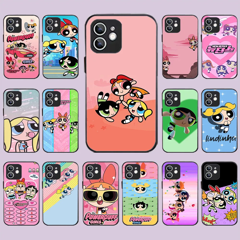 WRA-23 Powerpuff Girl Черный гибкий чехол из ТПУ для iPhone XS XR 5 6 7 8 SE 11 12 Mini Plus Pro Max