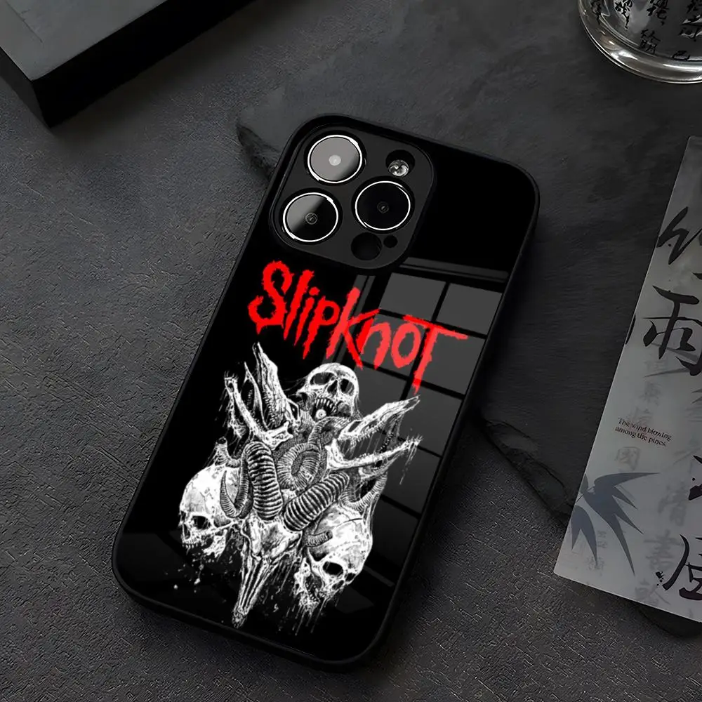 S-Slipknot чехол для телефона из закаленного стекла iPhone 14 13 12 15 11 Pro XS Max Plus Mini X XR 8 7 6s SE2020