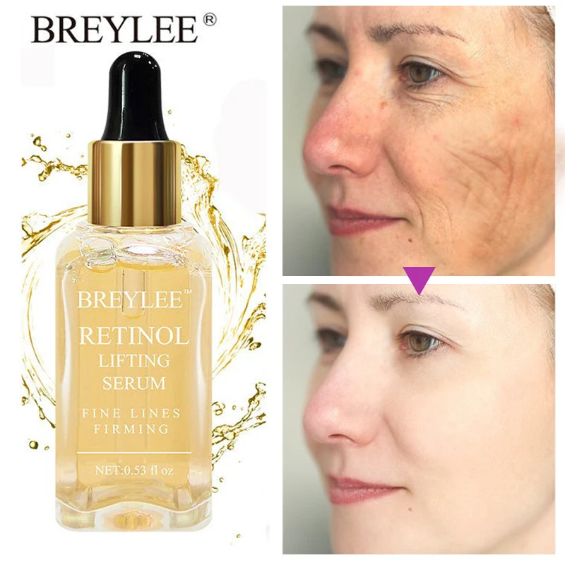 BREYLEE Retinol Serum Anti-Aging Anti Wrinkle Collagen Firming Essence Remove Wrinkles Fine Lines Tightening Skin Care Products