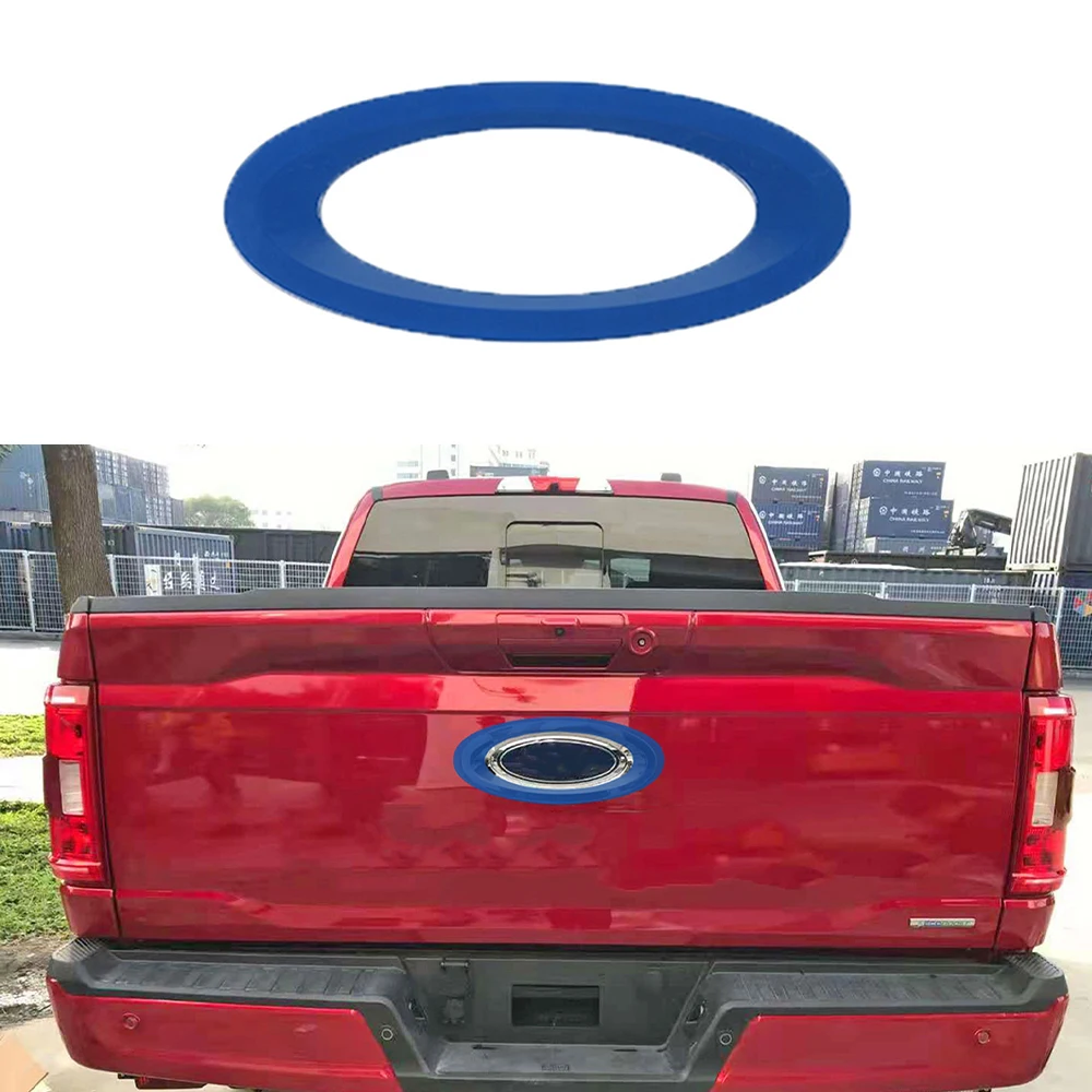 Insignia de emblema trasero para coche Ford F150 F-150, accesorio Exterior de fibra de carbono/cromo, ABS, 2021, 2022