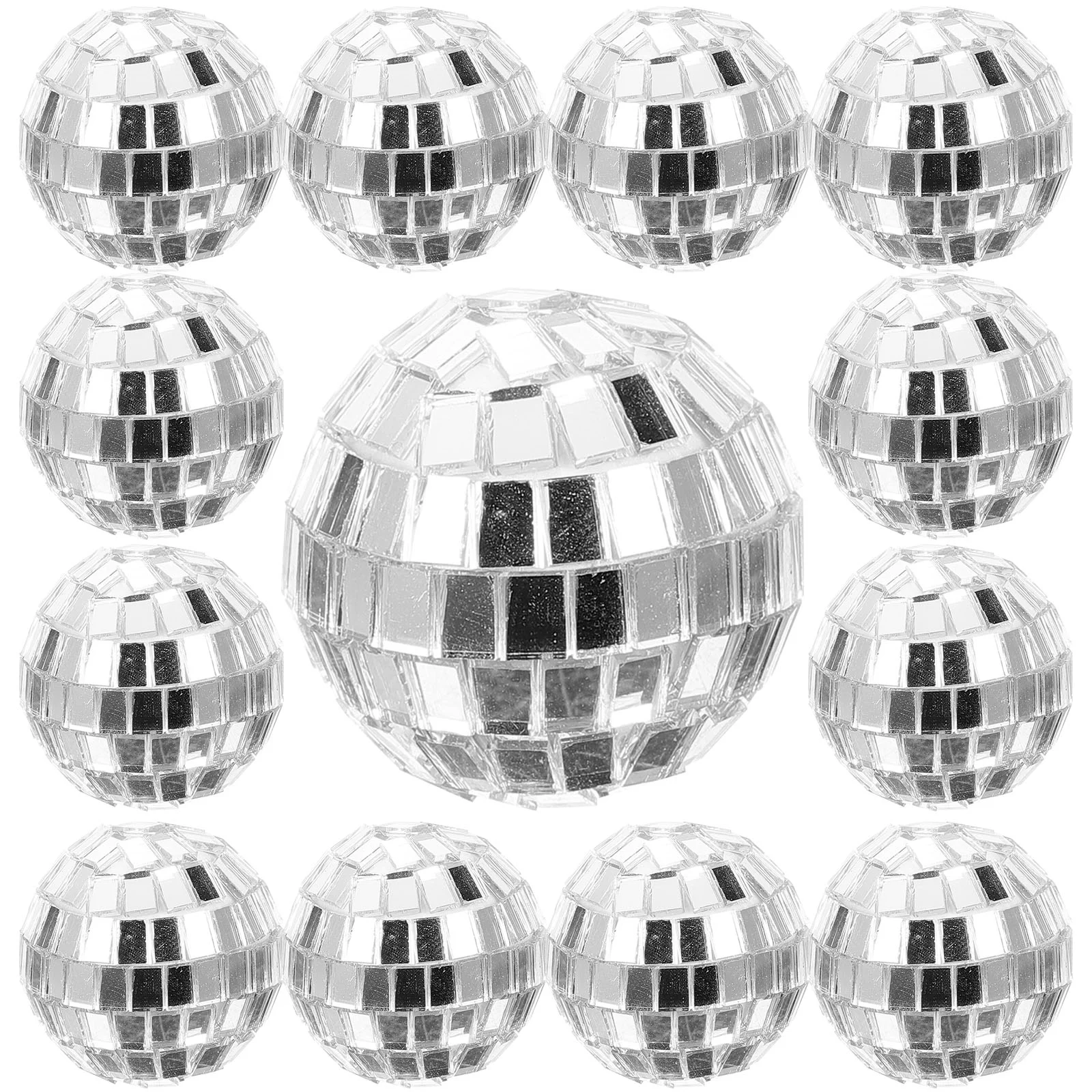 

12 шт. серебряные диско-шарики подвесные стеклянные зеркальные диско-шарики подвесные диско-шар