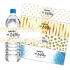 30 шт., золотые наклейки в полоску с конфетти