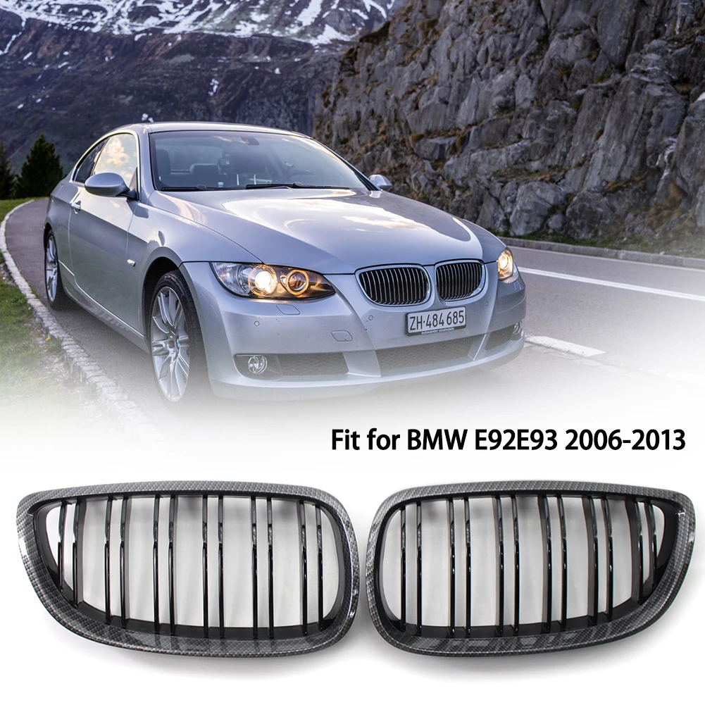 

Carbon Fiber Printed Style Kidney Grille For BMW E92 E93 06-10 Pre-facelift 3-Series E90 Sedan M3 07-11 E92 Coupe M3 07-13