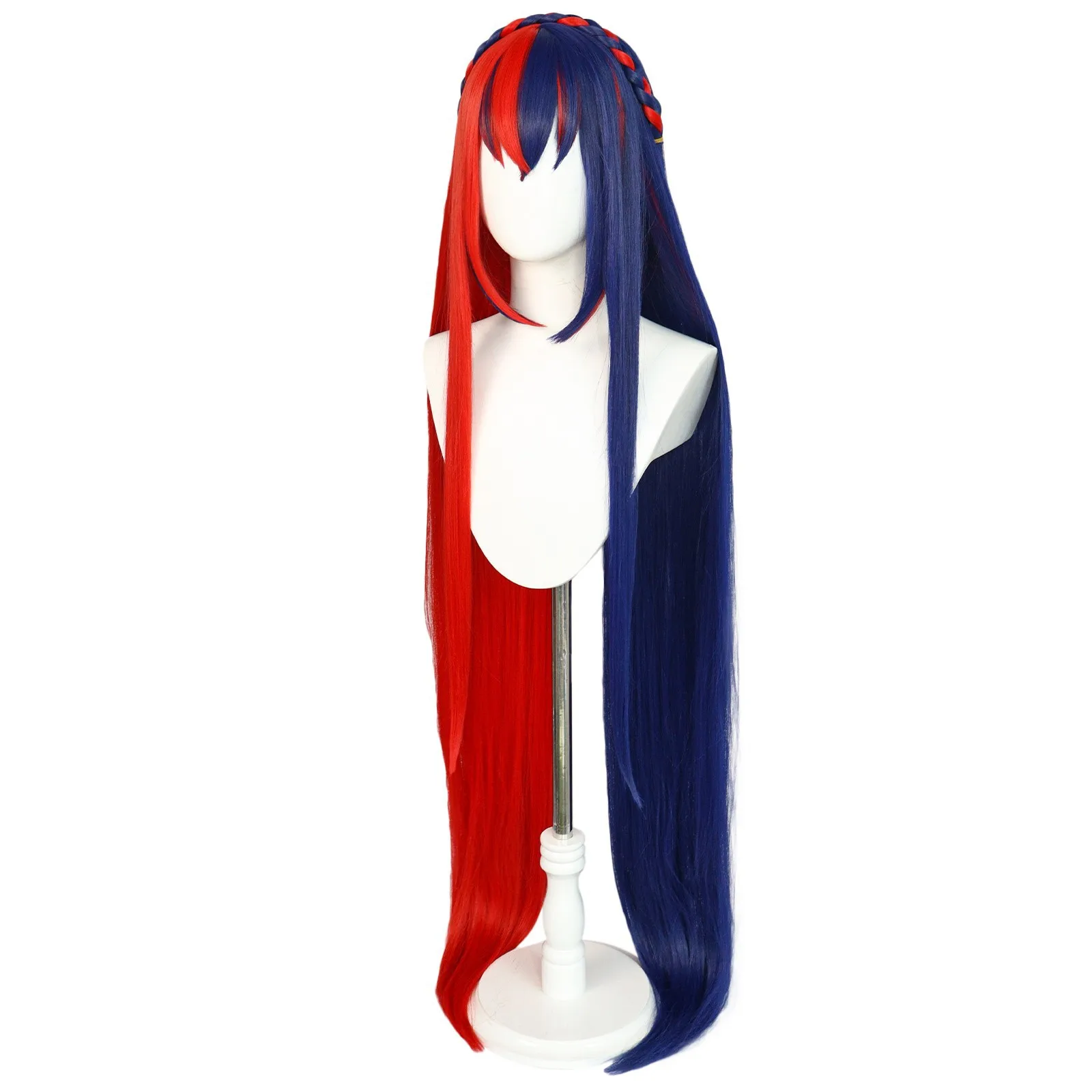 Игра Fire Emblem Engage Alear Косплей Парик Короткие прямые синие и красные парики