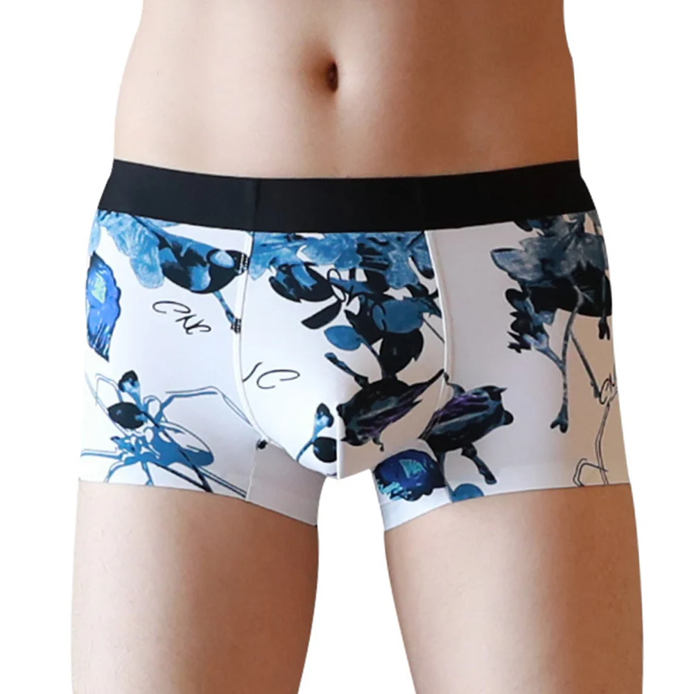 

Мужское шелковое бесшовное нижнее белье, летние дышащие тонкие брюки с плоскими штанинами, дышащее Летнее шелковое бесшовное тонкое нижнее белье