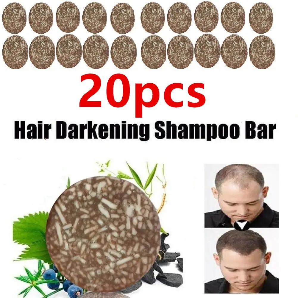 

20X Polygonum Essence Hair Darkening Shampoo Bar Soap Natural Organic Mild Formula Hair Shampoo Gray Hair Reverse Hair Cleansing