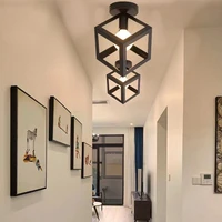 retro ceiling light e27 loft for bedroom indoor led vintage iron ceiling lamp cozy decor for home corridor aisle lighting