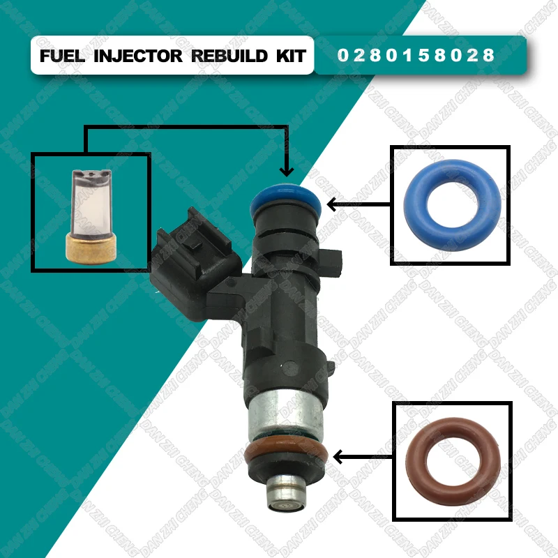 

8 set Fuel Injector Service Repair Kit Filters Orings Grommets for Dodge Charger Chrysler 300 Sebring 2.7L 3.5L 09-06 0280158028