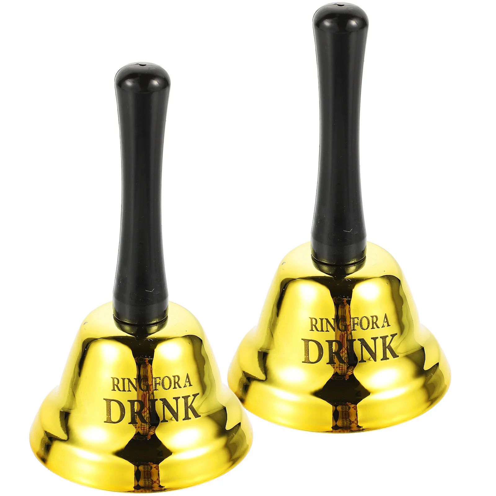 

2 Pcs Service Bell Desk Bar Dining Table Vintage Handheld Bells Handbells Metal