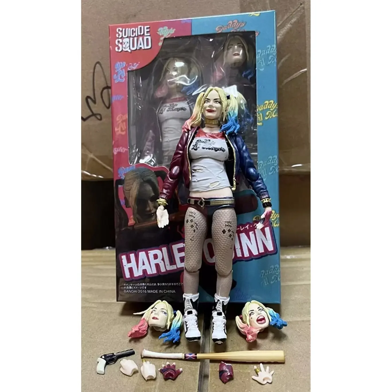 Shf команда самоубийц X задач уродливая Харли Квинн мобильная модель коробка аниме