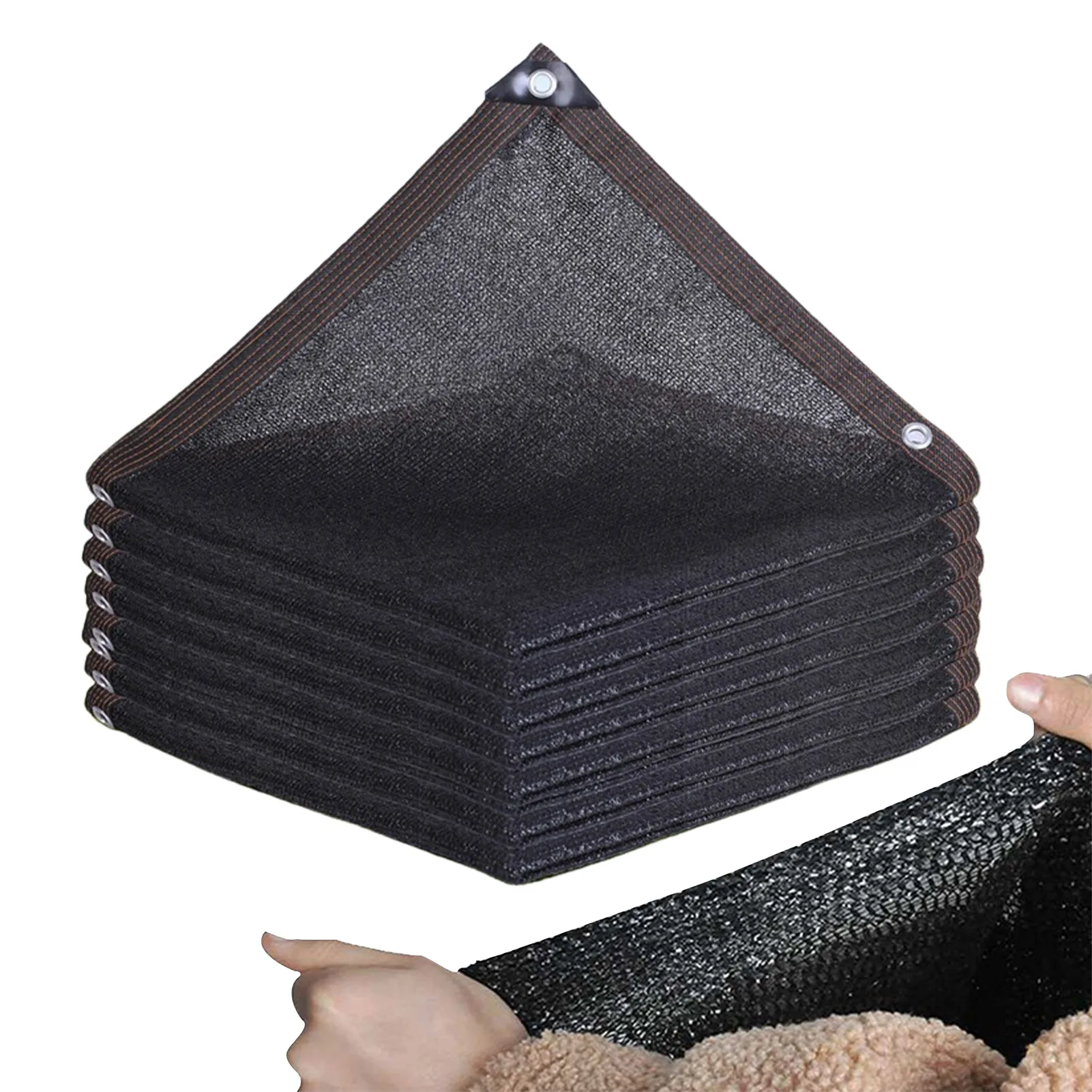 

Black Shade Net 3 Pin Anti-UV HDPE Garden Shading Net Outdoor Sunblock Shade Net For Garden Patio Plants Greenhouse Chicken Coop