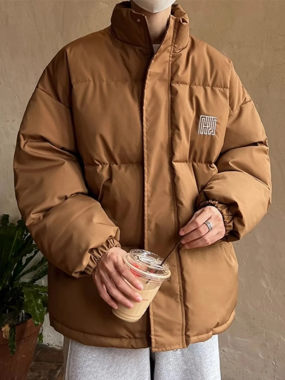 Cotton-padded jacket Men's Winter Thickened Outerwear Boys 2024 New Stand Collar Cotton-Padded Clothes Youth Fashion Warmth R...