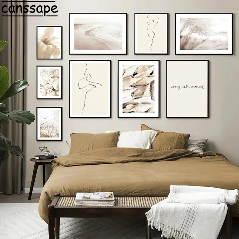 

Скандинавская Настенная картина, холст с изображением лилии, пляжный плакат, Настенная роспись с одуванчиком, настенные картины, натюрморт,...