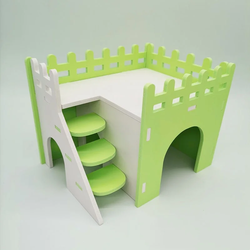 

Hamster House PVC Hideout Pet Animal Toys Villa Hut Maze Habitats Guinea Deluxe Hideouts Two Layers Houses Animals Gerbil