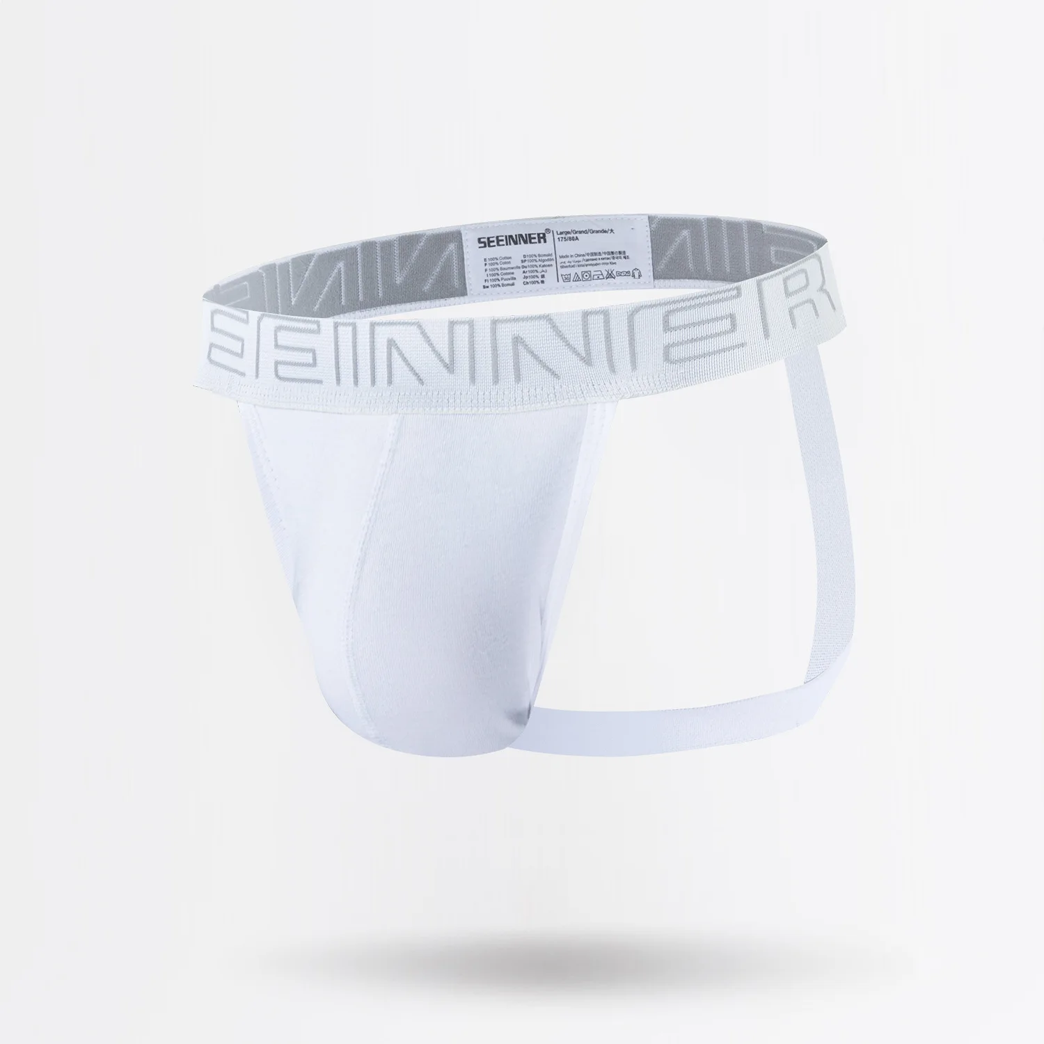 Double G-String Men's Rib Cotton Underwear Pure Cotton Youth Shorts Hollow Bare Hip Men's Sexy Briefs T-Shaped Panties G String