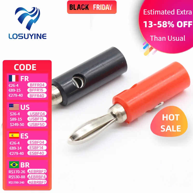 

4 шт./лот 4 мм позолоченный динамик с разъемом типа «банан»