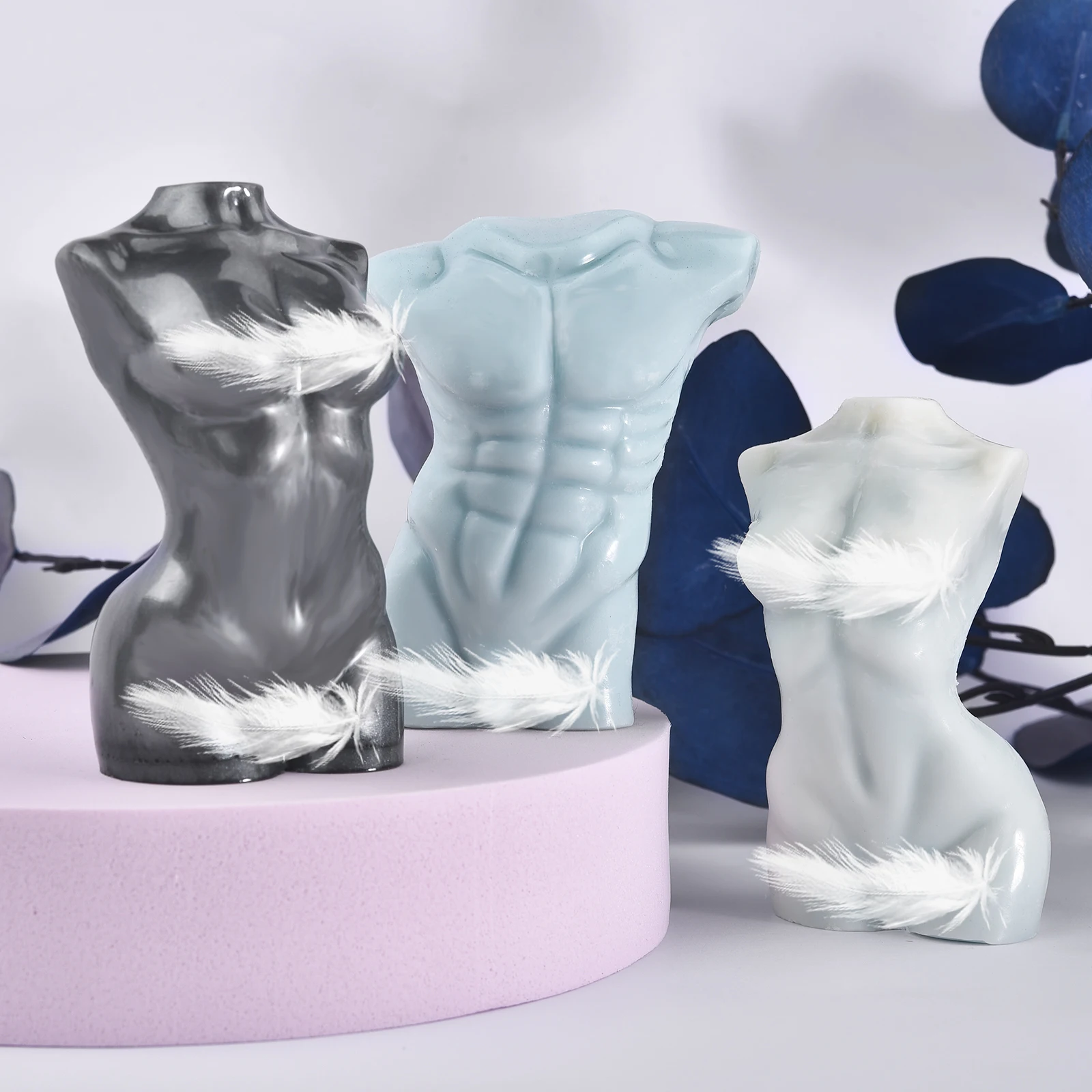 Силиконовая форма для свечи 3D статуя тела мужчин и женщин ароматерапия пластырь