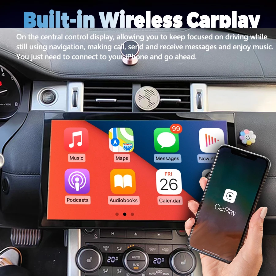 Автомобильный мультимедийный плеер 13 дюймов Qled экран Android радио GPS-навигация