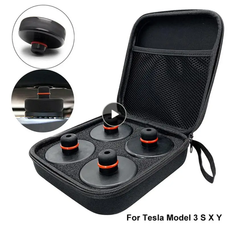 

Chassis W/ Storage Case Portable Jack Pad Adapter Durable Universal Rubber W/ Storage Case Bag Box Tool Car Accessories