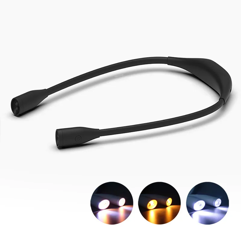 Portable Hanging Neck Student The Led Reading Lamp That Shield An Eye Wear Reading Lamp USB Charging Outdoor Night Running  Lamp