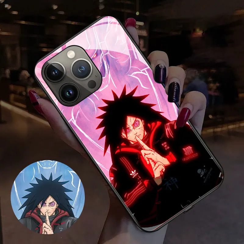 Popular Anime LED Light Cover Voice control Luminous Mobile Phone Case Protective For Iphone 14 Plus 13 12 11 Pro Max Mini XS XR