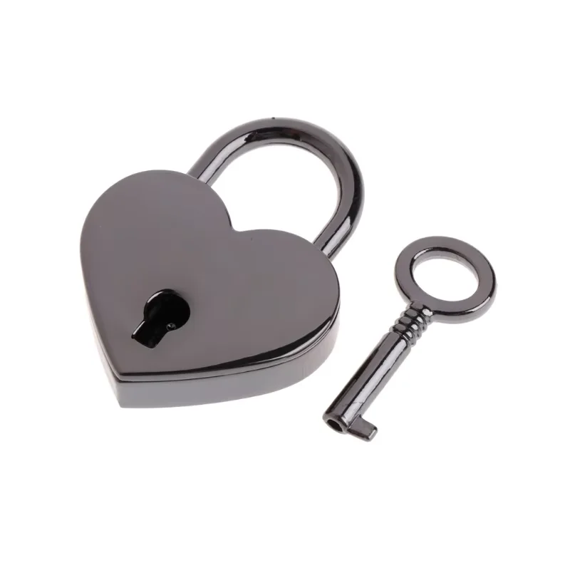 Фото Винтажный замок в форме сердца для Wish Lock с свадебными навесными замками на ключо для юбилея №5