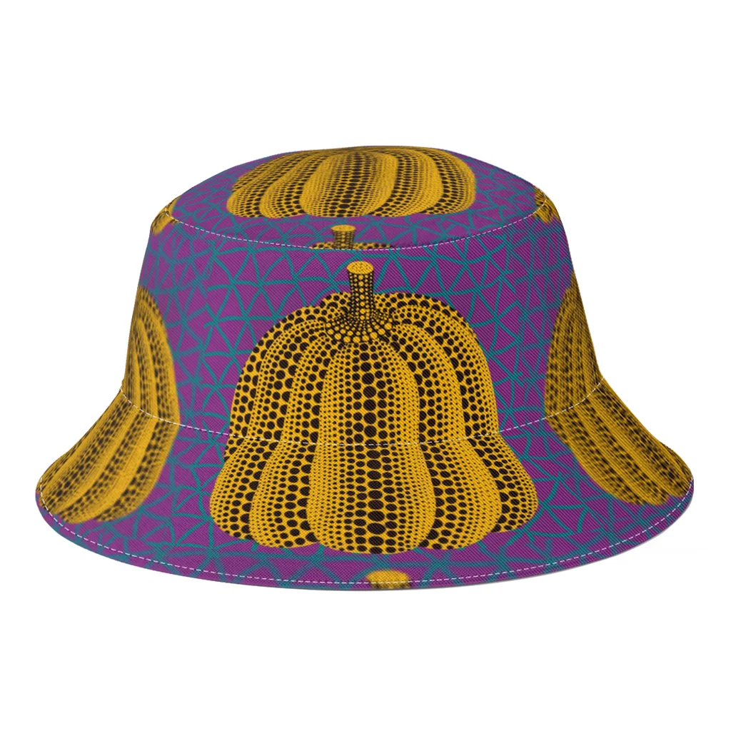 Yayoi Kusama Токио 1998 Панама абстрактные точки поп-арт тыква открытый Боб рыбака шляпы