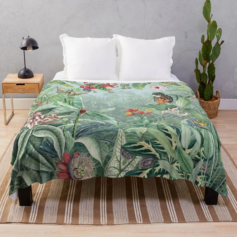 

Tropical Paradise V Throw Blanket Anti-Pilling Flannel Soft Bed Blankets