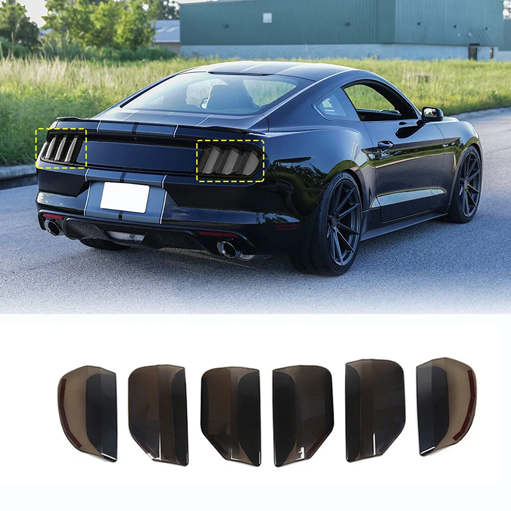 

6 шт., декоративные наклейки для задних фонарей Ford Mustang 18
