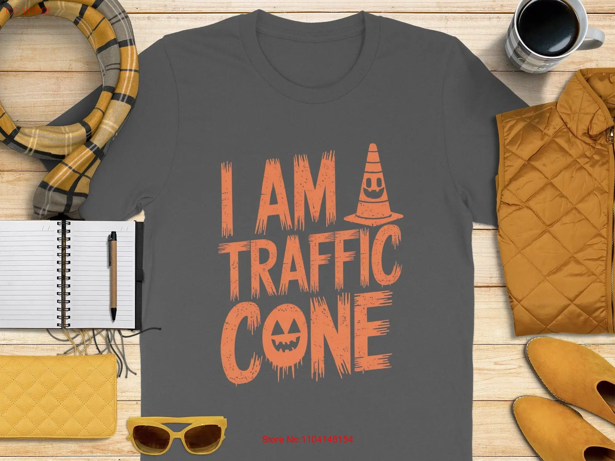 I Am A Traffic Cone Costume Halloween T Shirt Funny Cute and Unique Kids Sweat long or short sleeves
