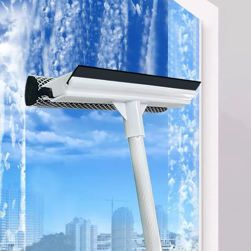 

Window Cleaning Brush Glass Wiper for Bathroom Mirror Adjustable Long Handle Window Cleaner Squeegee Wiper Home Cleaning Tools