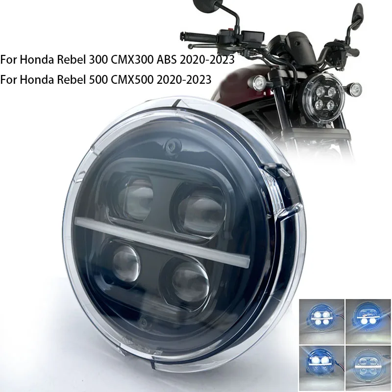 Светодиодная фара для мотоцикла HONDA REBEL CMX300 CMX500 мятежник 2020-2023 передняя дальний и