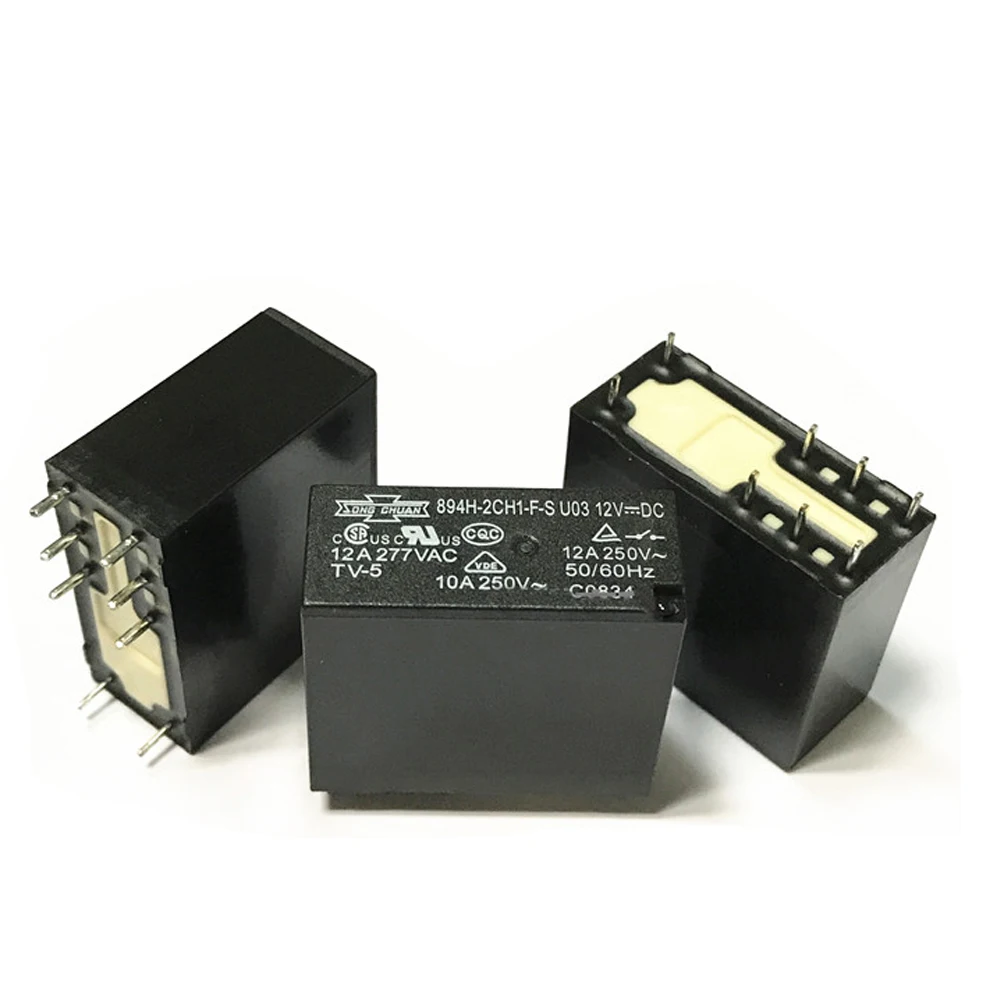 

2 шт./лот 100% новое реле 894H-2CH1-F-S 12VDC 894H 2CH1 F S 12VDC 12A 8PIN 12VDC