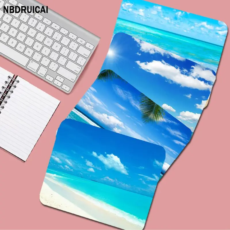 

Blue Sky Beach Mousepad 20x25cm Office Student Gaming Thickened Large Writing Pad Non-slip Cushion Mouse for Teen Girls Bedroom