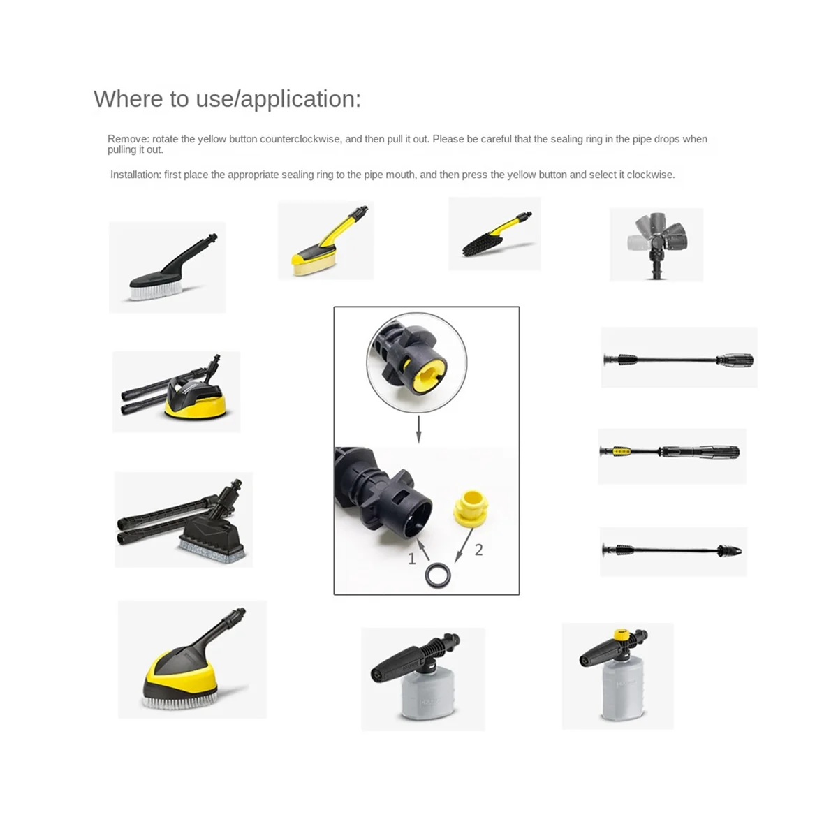 Форсунка для мойки высокого давления K2 K4 K5 K6 K7 уплотнительное кольцо аксессуары