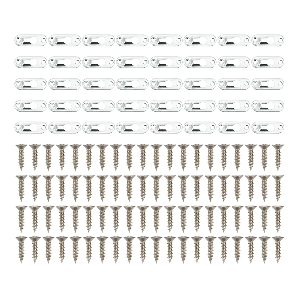 

50Pcs Keyhole Hangers Heavy Duty Multipurpose Picture Keyhole Hangers Shelves Hanger Picture Frame Backing Clips