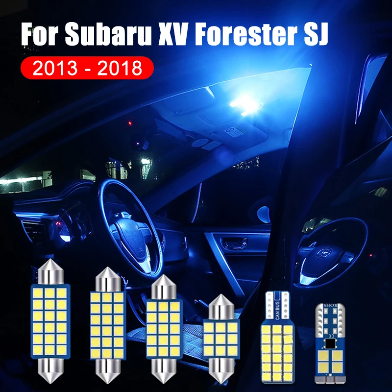 

4PCS Error Free 12V Car LED Bulb Interior Dome Reading Lights Trunk Lamp For Subaru XV Forester SJ 2013 2014 2015 2016 2017 2018
