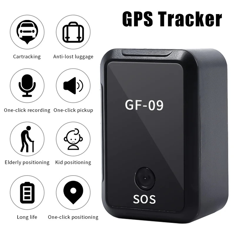 GF09 Mini GPS Tracker Car Anti-Theft Device Locator Voice Recording Vehicle Tracker APP Download Anti-lost for Child Pet Cat Dog