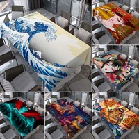japanese style tablecloth print painting waterproof anti scald home kitchen dinning room table cloth homestay party desk cover