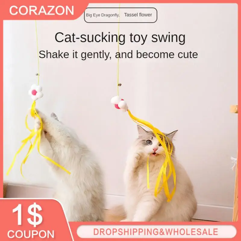 

Cat Toy Hanging Simulation Funny Self-hey Swing Grabbing Rope Interactive Toy For Kitten Playing Teaser Wand Toy Cat Supplies