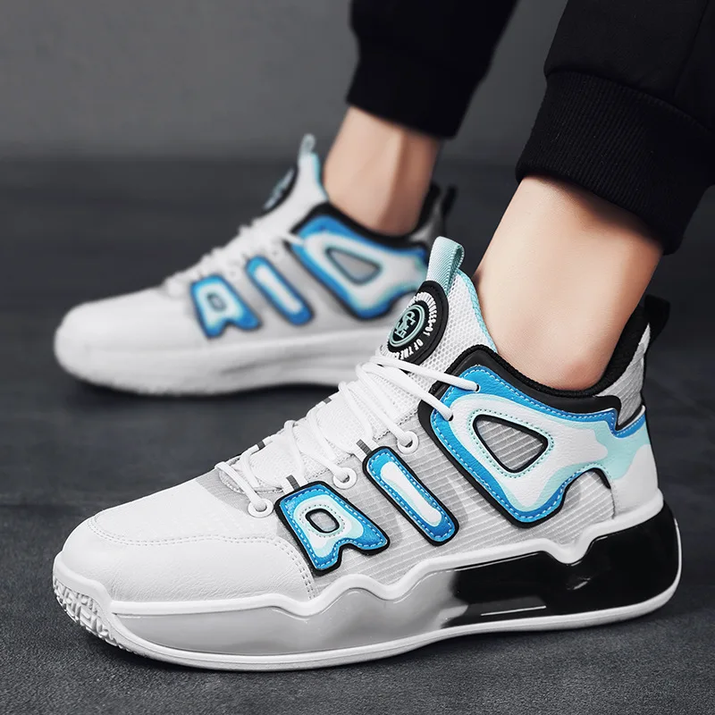 

New Bakset men Basketball Shoes for Sneakers Mens Fitness Gym Sport Leather Sport Footwear Air Cushion Shoe zapatillas de hombre