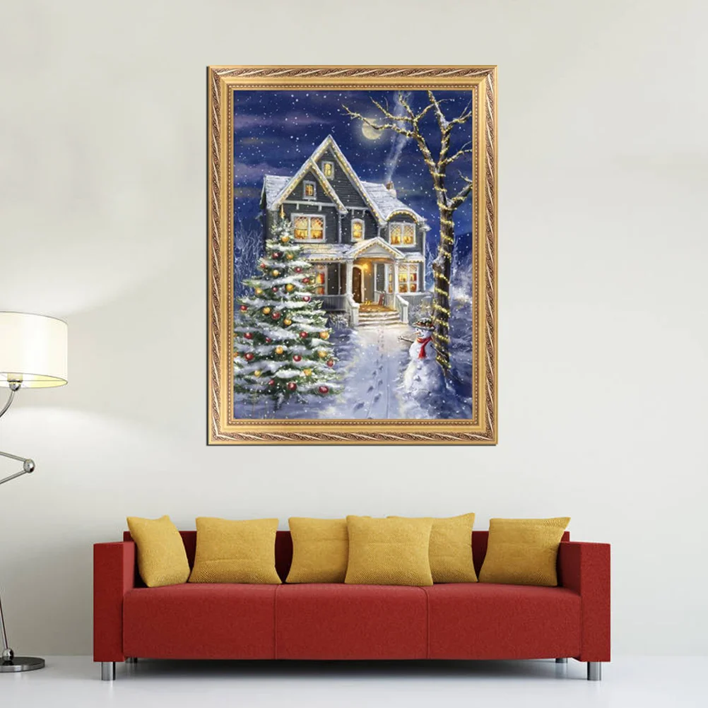 

5D Unframed Embroidery Painting of Christmas Cross Printing Crafts(J163)