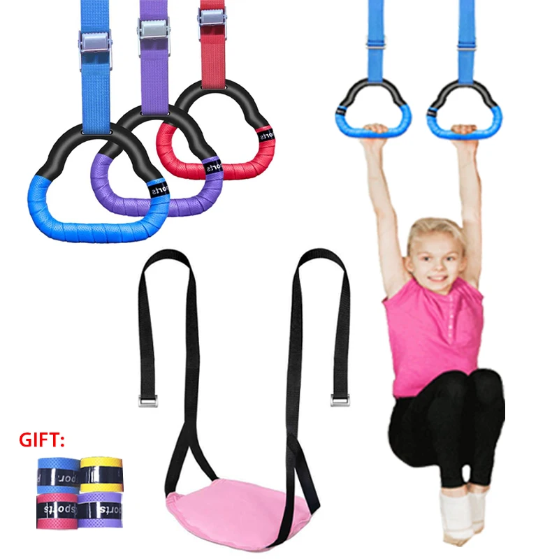 Gymnastics Rings For Kid Adult ABS Gym Ring Adjustable Straps Buckles Pull-up Workout Fitness Artistic Gymnastics Equipment Home