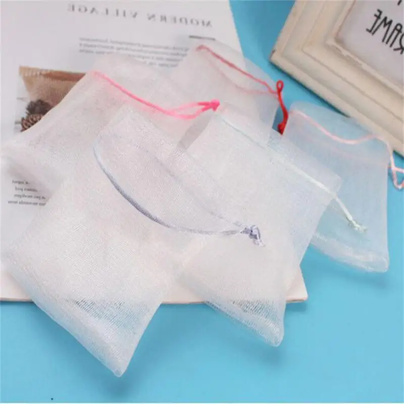 

Очищающая пенообразовательная сетка, мешок для мыльных пузырей из густой пены, высококачественные прочные многоразовые мешки для мыла, сетчатые мешки для мыла для ухода за кожей