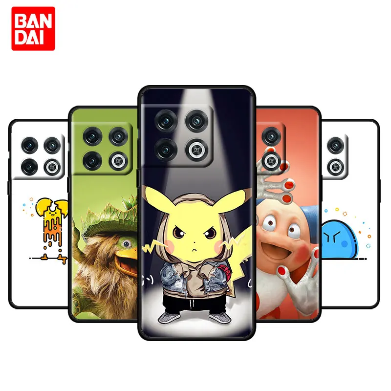 

Pokemon Ball Manga Anime Case for OnePlus 9 9R 8 8T 10 Nord CE N200 2 N100 N10 Pro RT 5G Capa Accessorie Cover Silicone Black