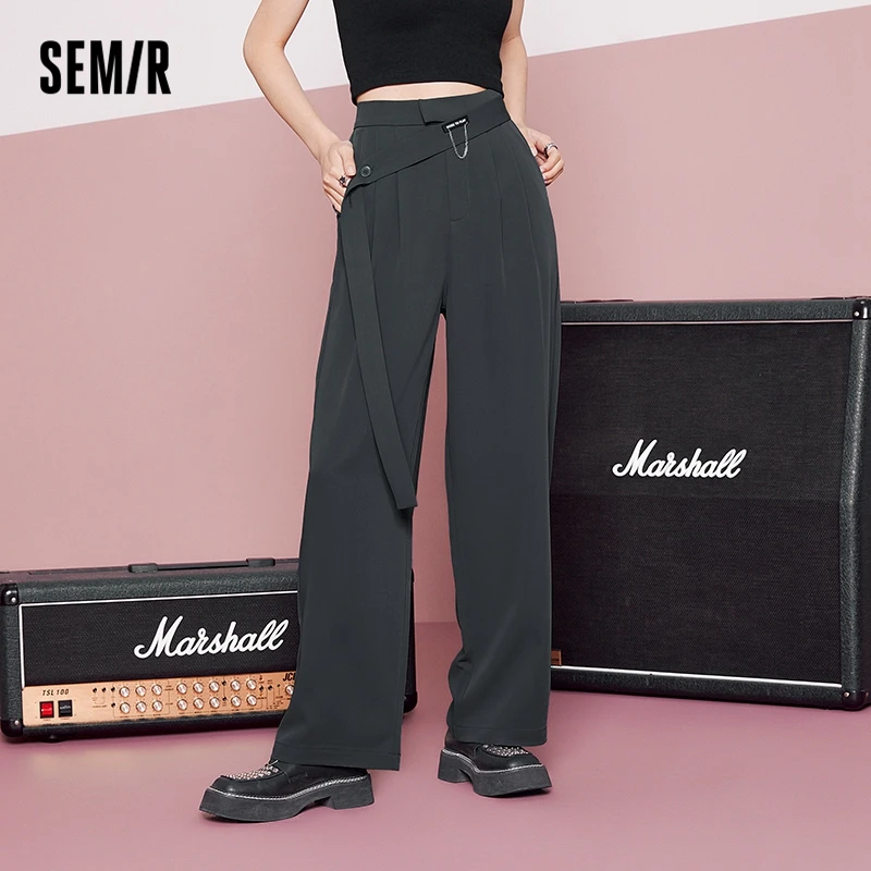 

Semir Casual Pants Women Drooping Trousers Commuting High Street Handsome 2022 Summer New Mopping Wide-Leg Pants