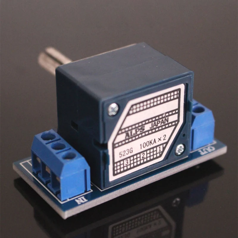Фото Японский оригинальный ALPS RK27 Blue Shell двойной HiFi потенциометр управления громкостью звука с печатной платой №1