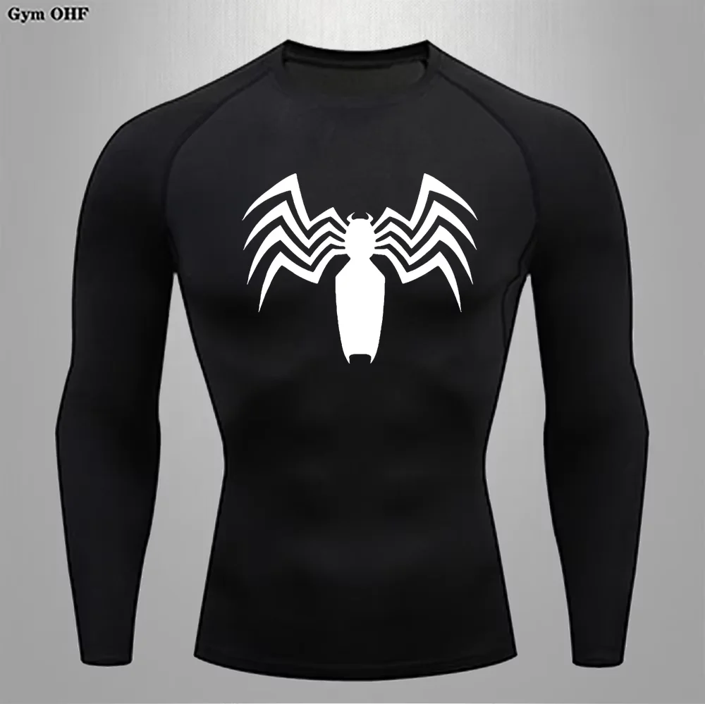 Мужская компрессионная футболка для бега плотная спортивная рубашка с длинным