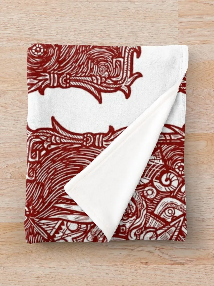 Солнце Тонатиух ацтекский календарь красное одеяло пляжное рождественское